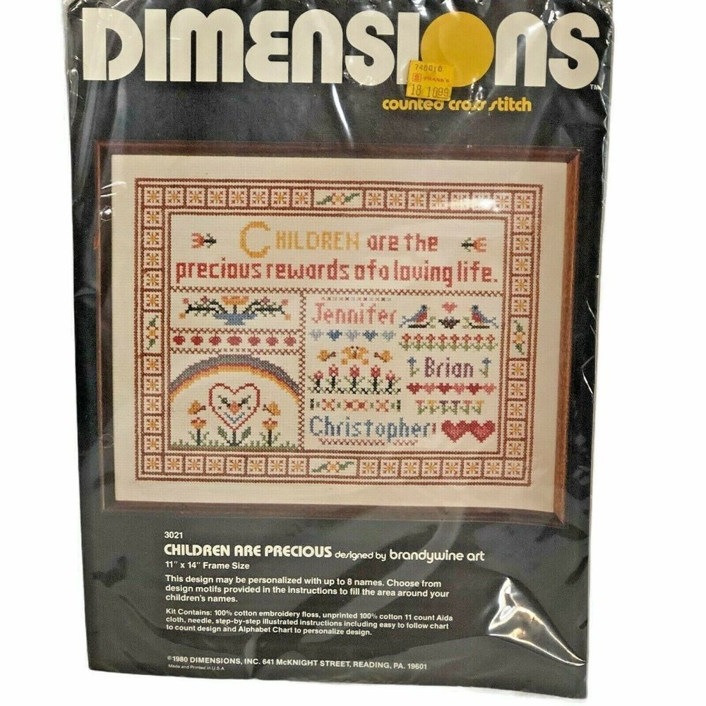 Vintage Dimensions Children are Precious Counted